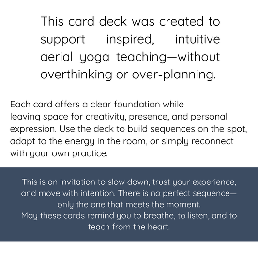 Aerial Yoga Education Tools for Studios & Teacher Training